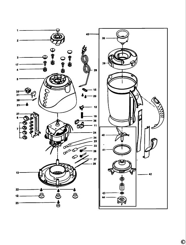 Black & Decker BX350 Type 1 Blender Spare Parts BX350